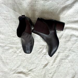 Chocolate brown ankle boots